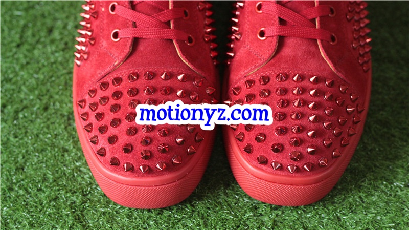 Super High End Christian Louboutin Flat Sneaker High Top Red(With Receipt)